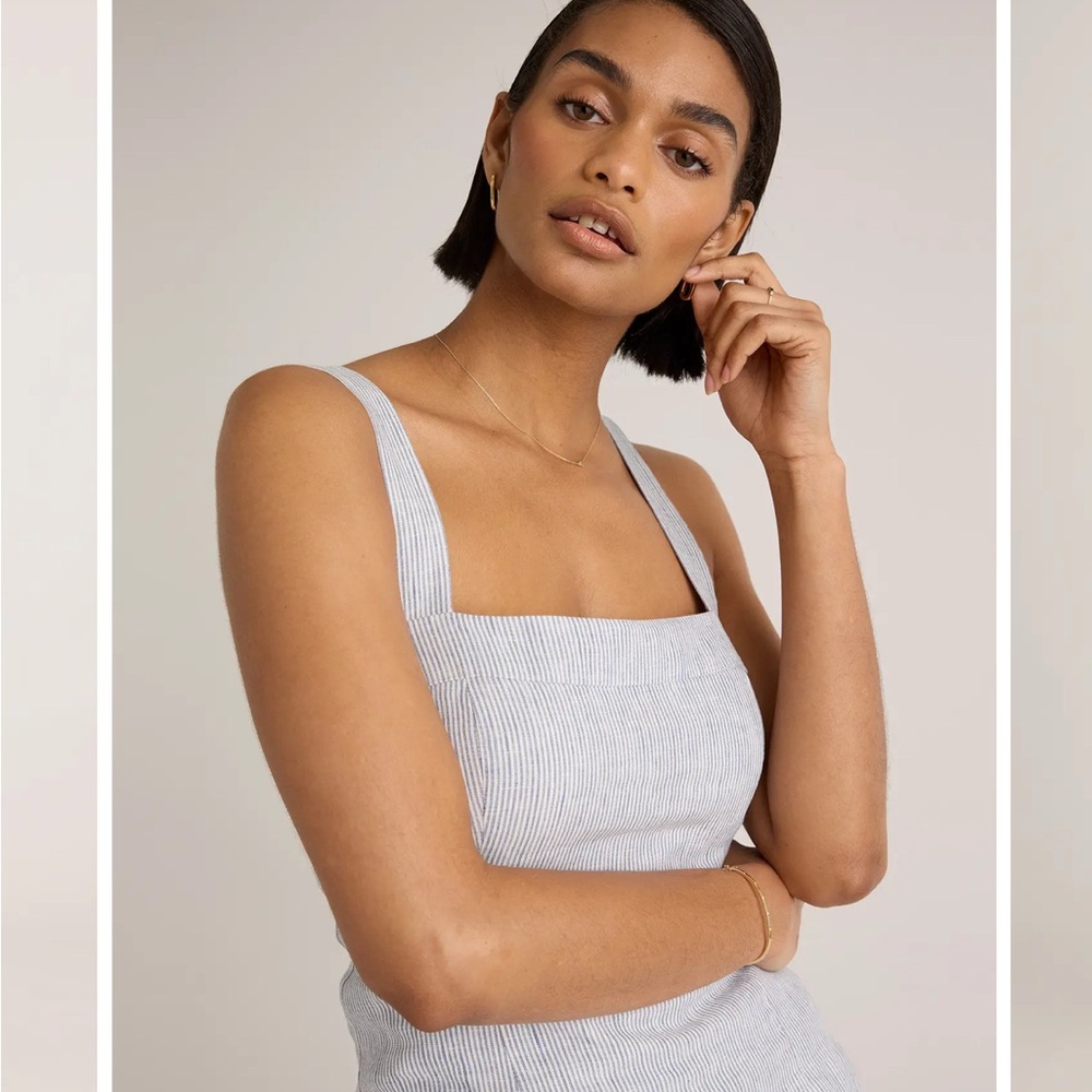 Quince 100% linen fitted tank